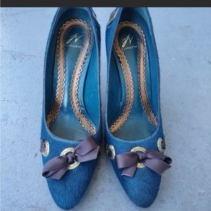 J Vincent Vintage calf hair heels